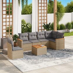 Comfort Meets Value in 7 Piece Garden Sofa Set