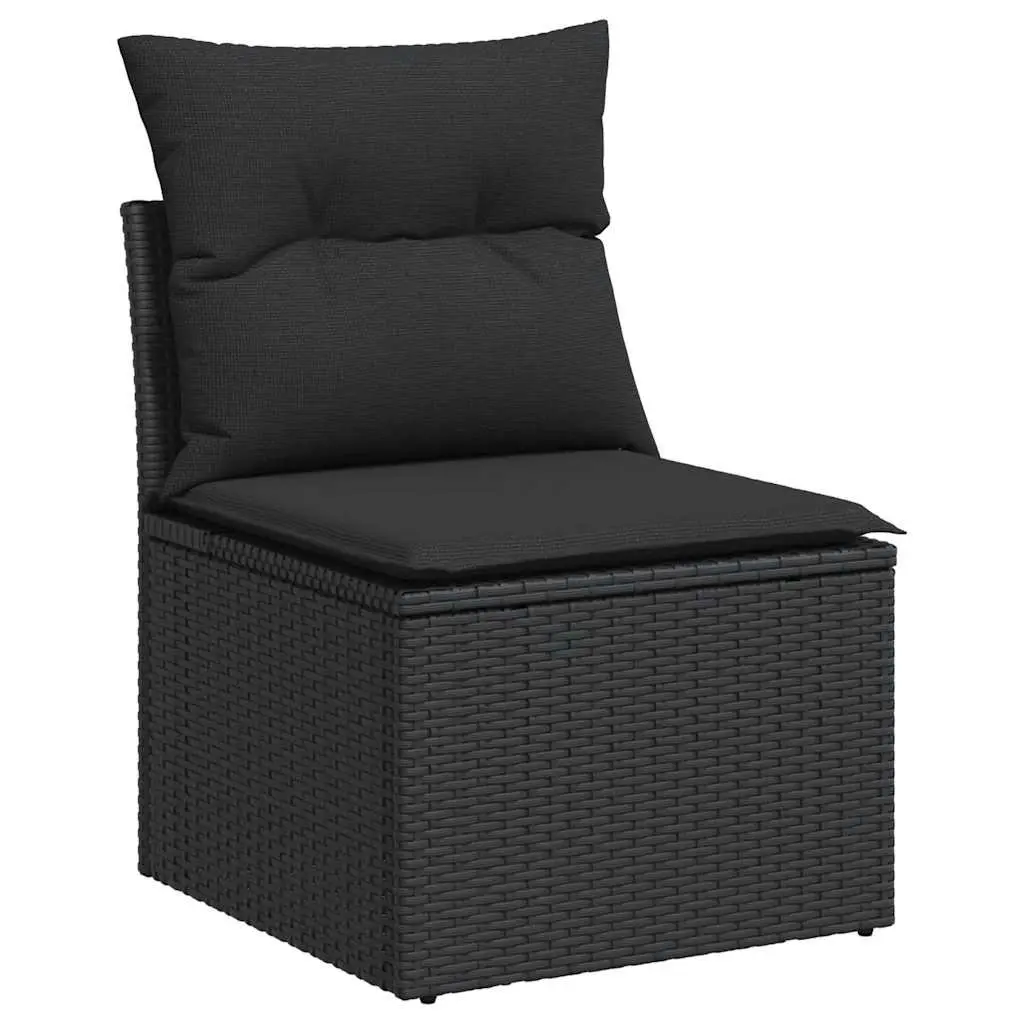 Garden Sofa Set 8 Piece Outdoor Patio Furniture Modular Black