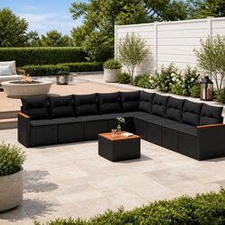 Reliable 10 Piece Garden Sofa Set for Your Outdoors