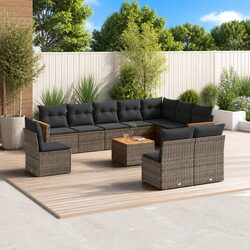 Comfortable 11-Piece Grey Garden Sofa Set for Your Home