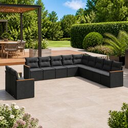 Cozy 11-Piece Modular Garden Sofa Set for Outdoor Comfort