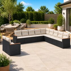 Reliable 11-Piece Garden Sofa Set for Cozy Outdoor Moments