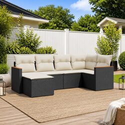 Comfort Meets Durability in 6-Piece Garden Sofa Set