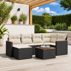 Comfortable 7 Piece Garden Sofa Set with Practical Features