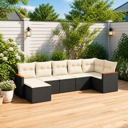 Affordable Comfort: 7-Piece Garden Sofa Set for Outdoors