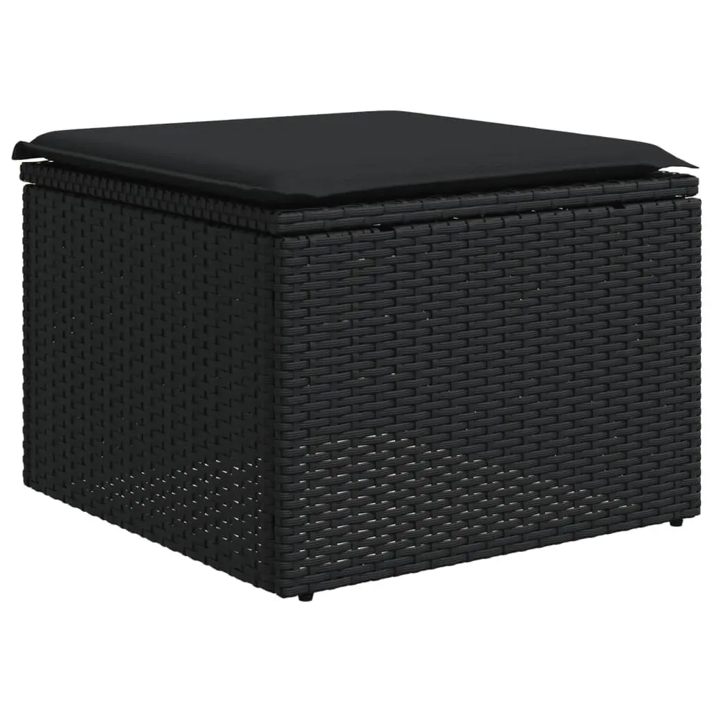 Garden Sofa Set 7 Piece Outdoor Patio Furniture Cushions Black Rattan