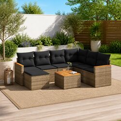 8-Piece Grey Sofa Set: Comfort Meets Value