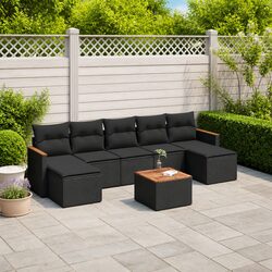 Value-Packed 8 Piece Garden Sofa Set with Cushions