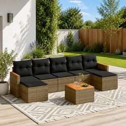Comfortable 8-Piece Outdoor Sofa Set, Grey