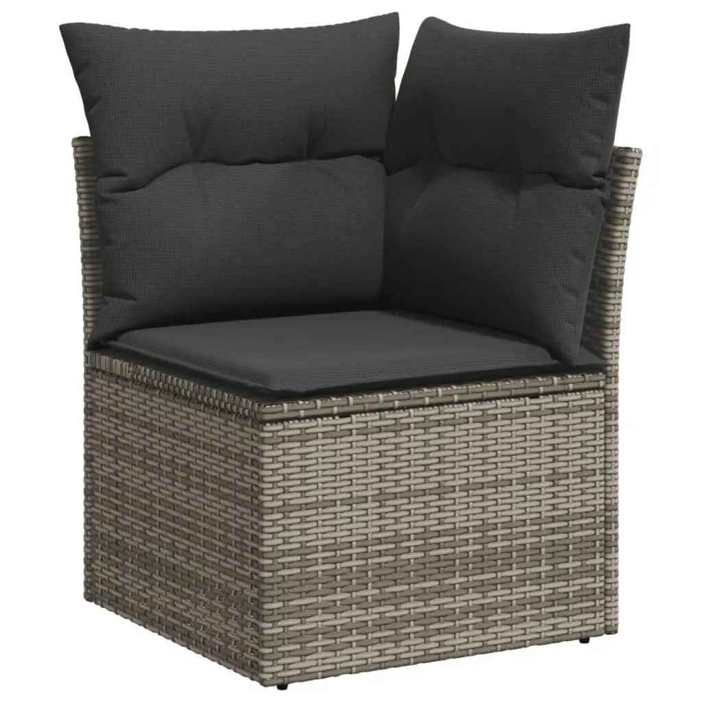 9 Piece Grey Garden Sofa Set for Outdoor Use