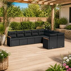 Value-Driven 9 Piece Garden Sofa Set with Cushions
