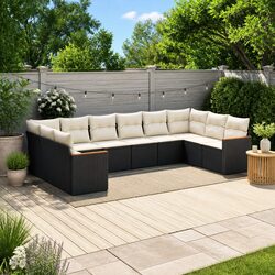 Comfortable and Affordable 10 Piece Garden Sofa Set