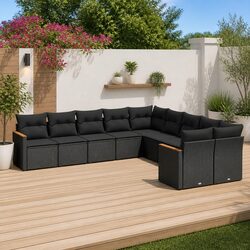 Reliable 10-Piece Modular Sofa Set for Outdoor Comfort