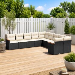 Practical and Cozy 10 Piece Garden Sofa Set