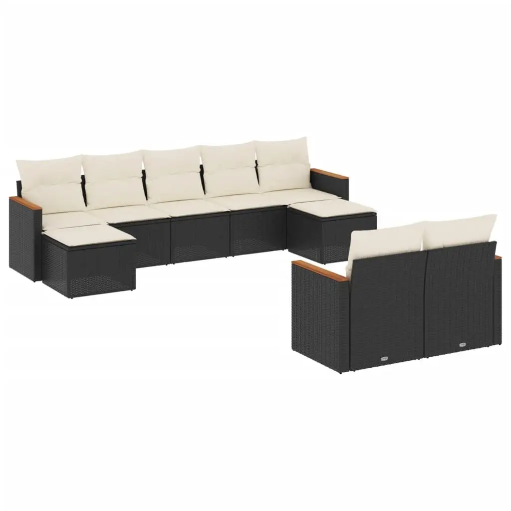 9 Piece Garden Sofa Set with Cushions