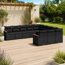 Reliable 11 Piece Garden Sofa Set with Cushions for Comfort