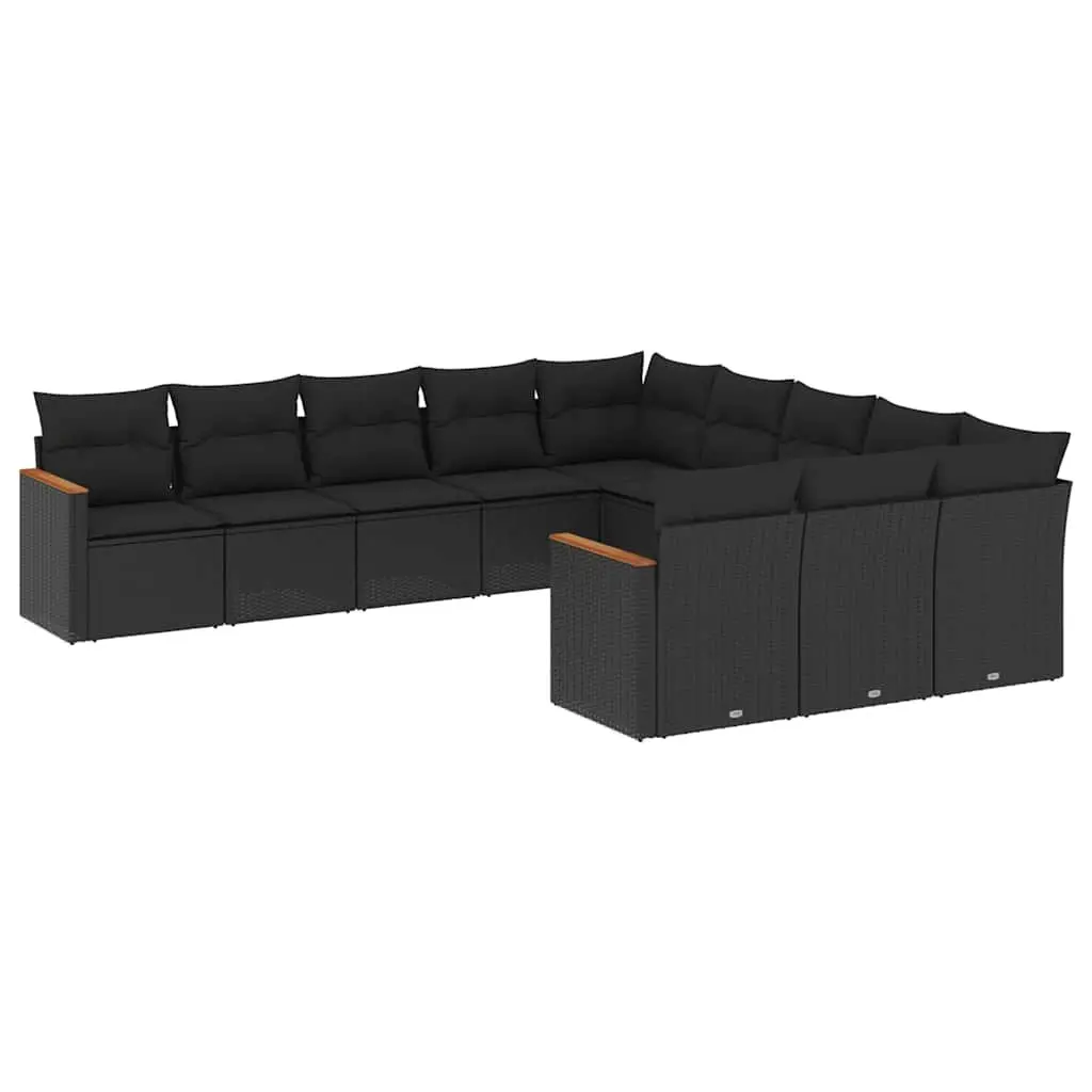 11 Piece Garden Sofa Set with Cushions for Comfort