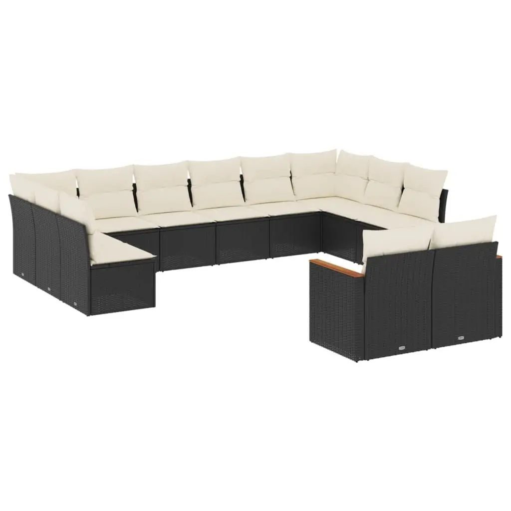 Garden Sofa Set 12 Piece Outdoor Patio Furniture Modular Black