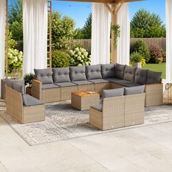 Practical 13 Piece Garden Sofa Set with Style