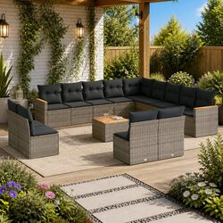 Comfortable and Stylish 14-Piece Outdoor Sofa Set