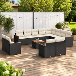 Reliable 13 Piece Garden Sofa Set for Comfortable Outdoor Living