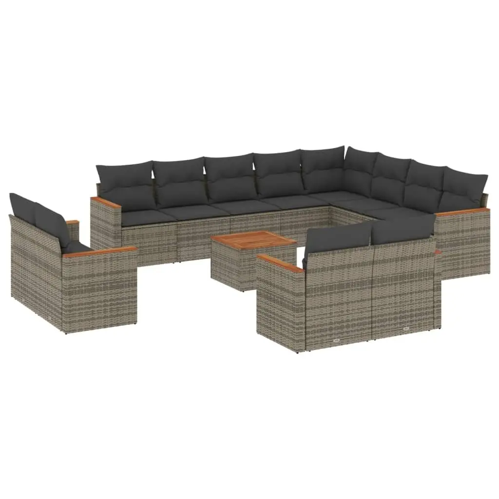 Grey 13-Piece Garden Sofa Set for Comfort