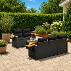 Comfortable 6-Piece Garden Sofa Set with Easy Care