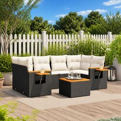 Reliable 7 Piece Outdoor Sofa Set with Cushions