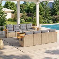 Comfortable 9-Piece Garden Sofa Set with Stylish Design