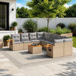 Comfortable and Affordable 9-Piece Outdoor Sofa Set