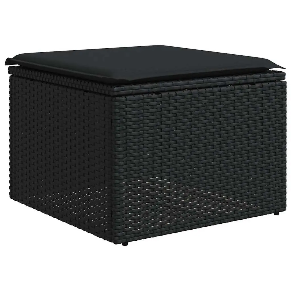 5 Piece Garden Sofa Set Modular Outdoor Furniture Cushions Black