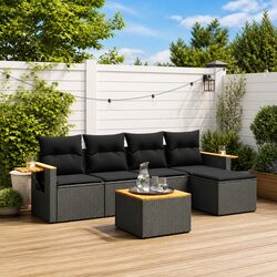 Quality 6 Piece Garden Sofa Set with Cushions