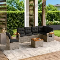 Comfortable 7 Piece Garden Sofa Set for Relaxation