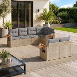 Comfortable 7-Piece Garden Sofa Set with Washable Covers