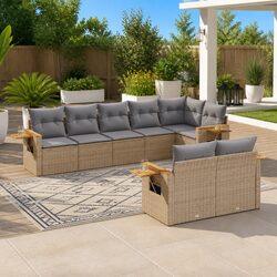 8-Piece Beige Garden Sofa Set – Value Meets Comfort