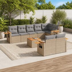 Comfort and Value in Our 9-Piece Grey Garden Sofa Set