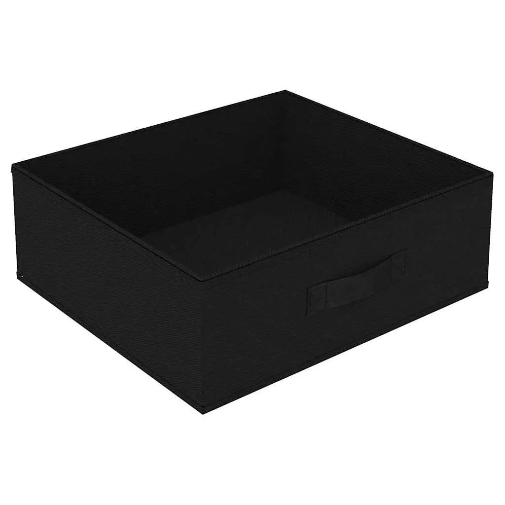 Storage Rack Organiser 4 Basket Fabric Steel Frame Black