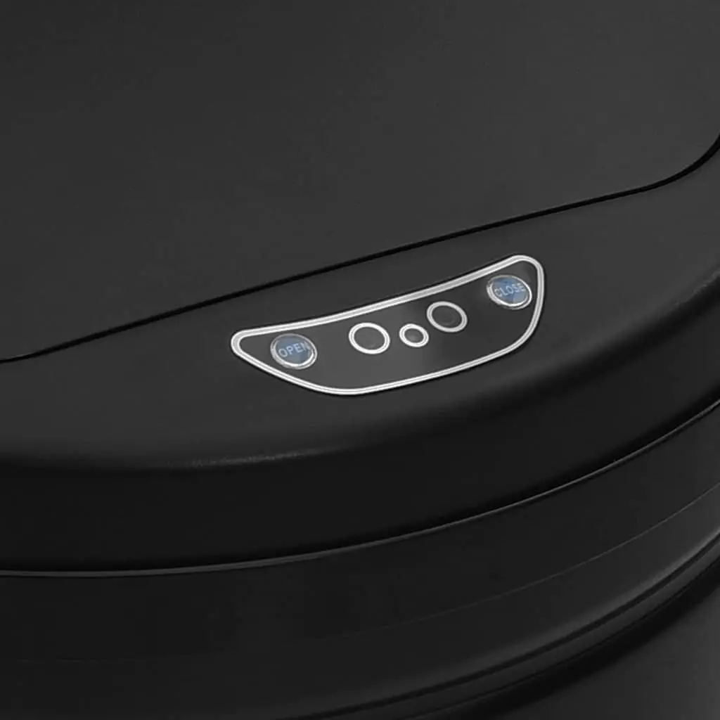 Automatic Sensor Dustbin 30L Waste Bin Touch Free Black Carbon Steel