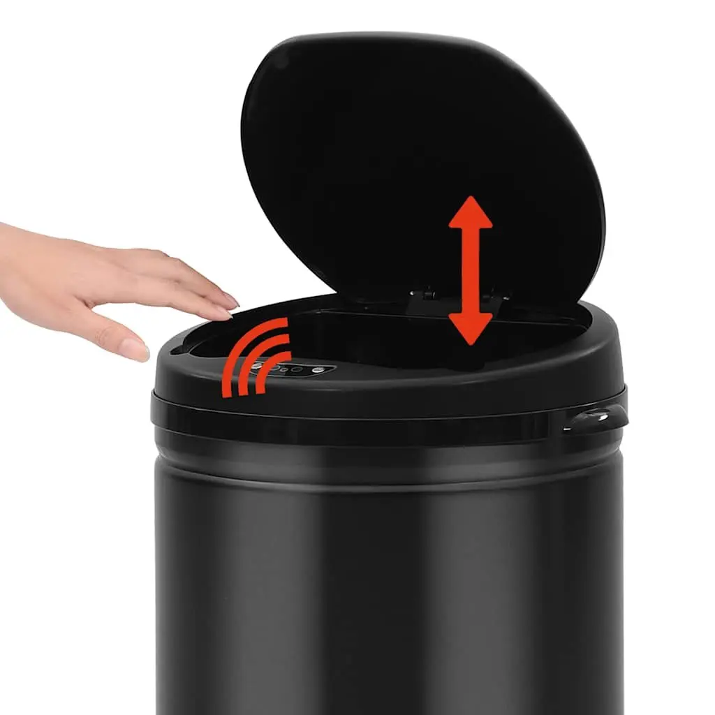 Automatic Sensor Dustbin Touch-Free Waste Bin 40L Black
