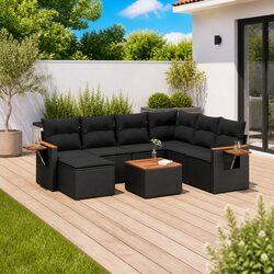 Reliable 8 Piece Garden Sofa Set with Easy Maintenance