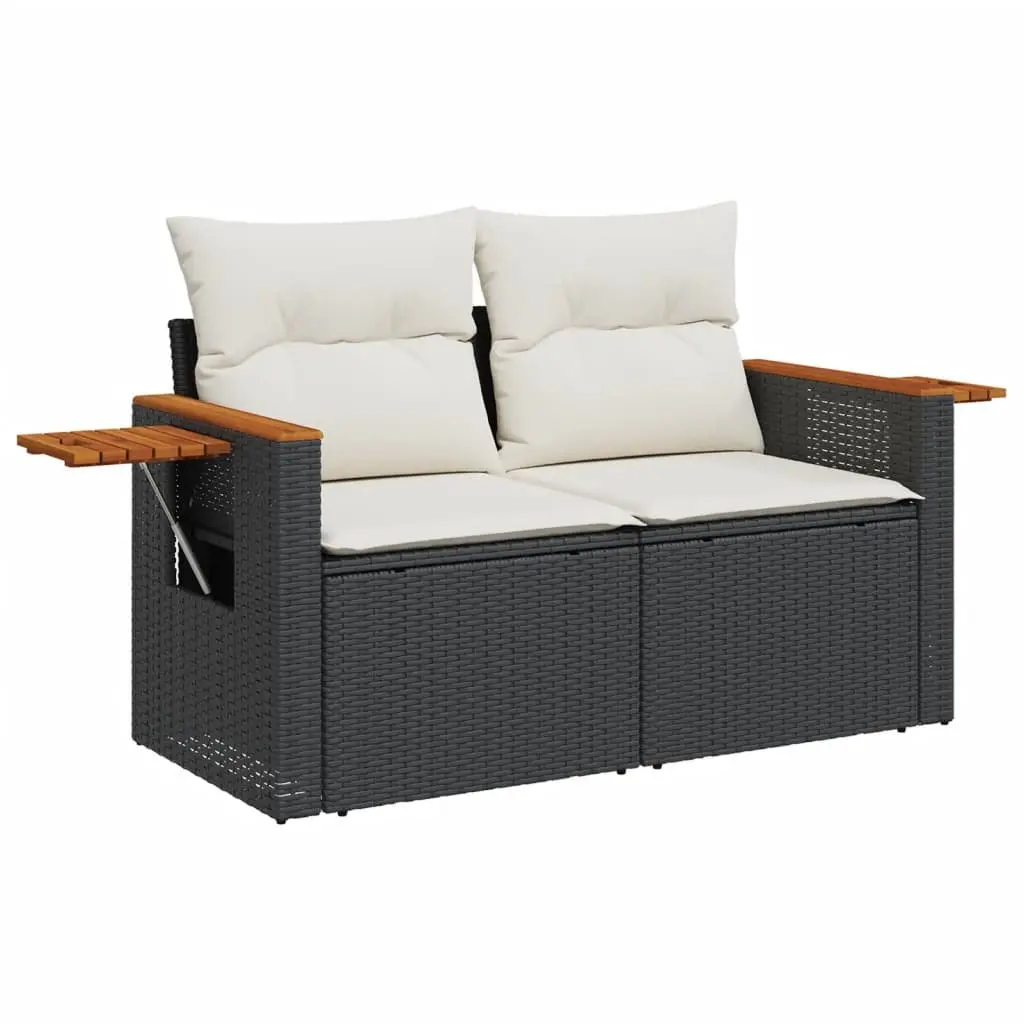 7 Piece Black Sofa Set