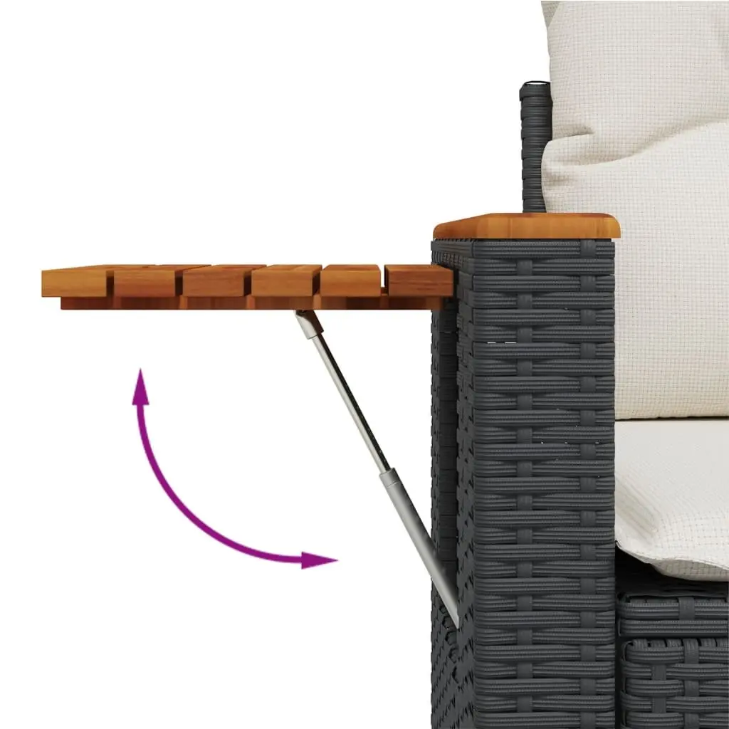 7 Piece Black Sofa Set