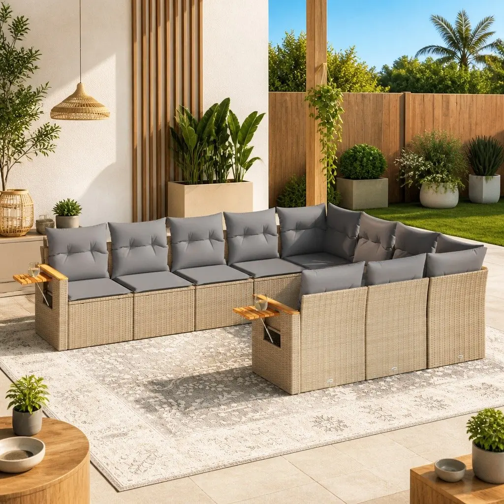 10 Piece Garden Sofa Set