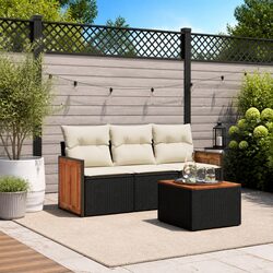 Comfortable Black Garden Sofa Set with Value