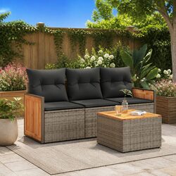 Comfort Meets Durability in This 4 Piece Garden Sofa Set