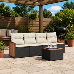 Reliable 5-Piece Garden Sofa Set with Cushions for Comfort