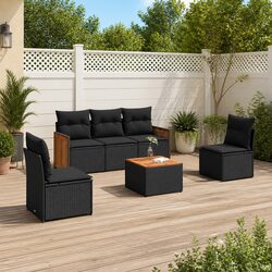 Comfortable and Practical 6-Piece Garden Sofa Set