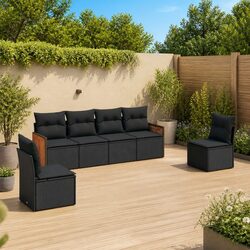 Comfortable and Stylish 6 Piece Garden Sofa Set
