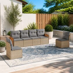 6 Piece Outdoor Sofa Set: Practical Comfort for All