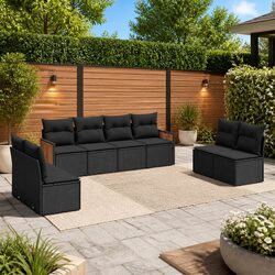 Reliable 8-Piece Garden Sofa Set with Cushions